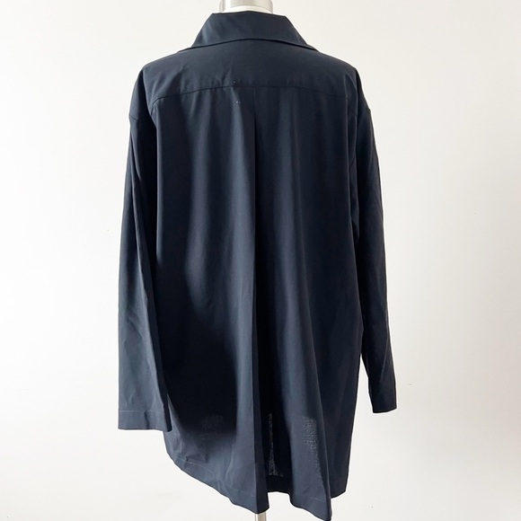 Eskandar Stand Up High Neck Collar Wool Shirt Tunic Jacket Size 1 Oversized - Picture 6 of 9